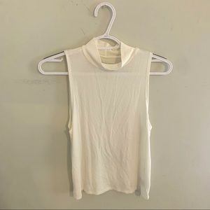 AE White Turtle Neck Tank Top